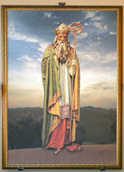 Il quadro raffigurante San Martino situato nella chiesetta a lui dedicata