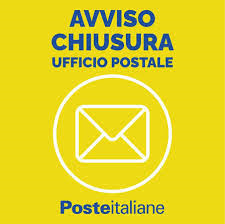avviso chiusura temporanea ufficio postale - 26 OTTOBRE 2026